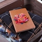 Floral Flower Wreath 030 - Vegan Leather Journal