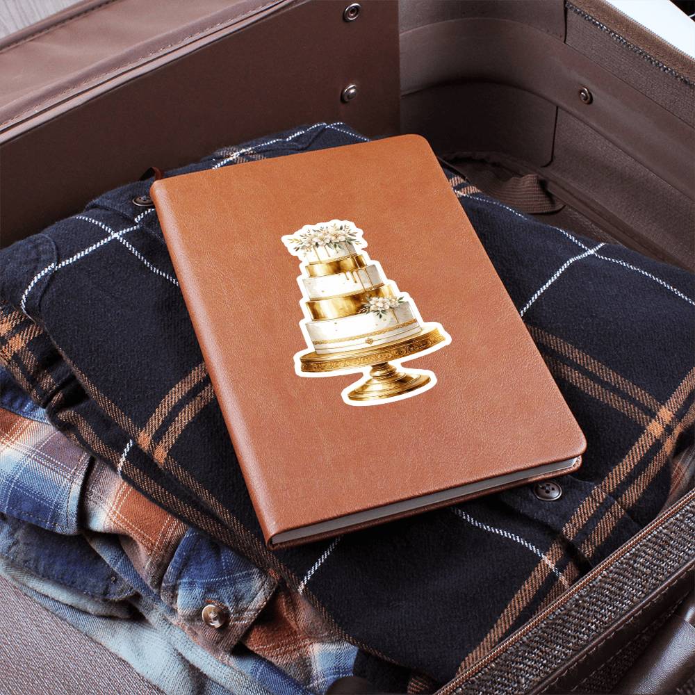 Luxury Wedding Decor Sticker 033 - Vegan Leather Journal