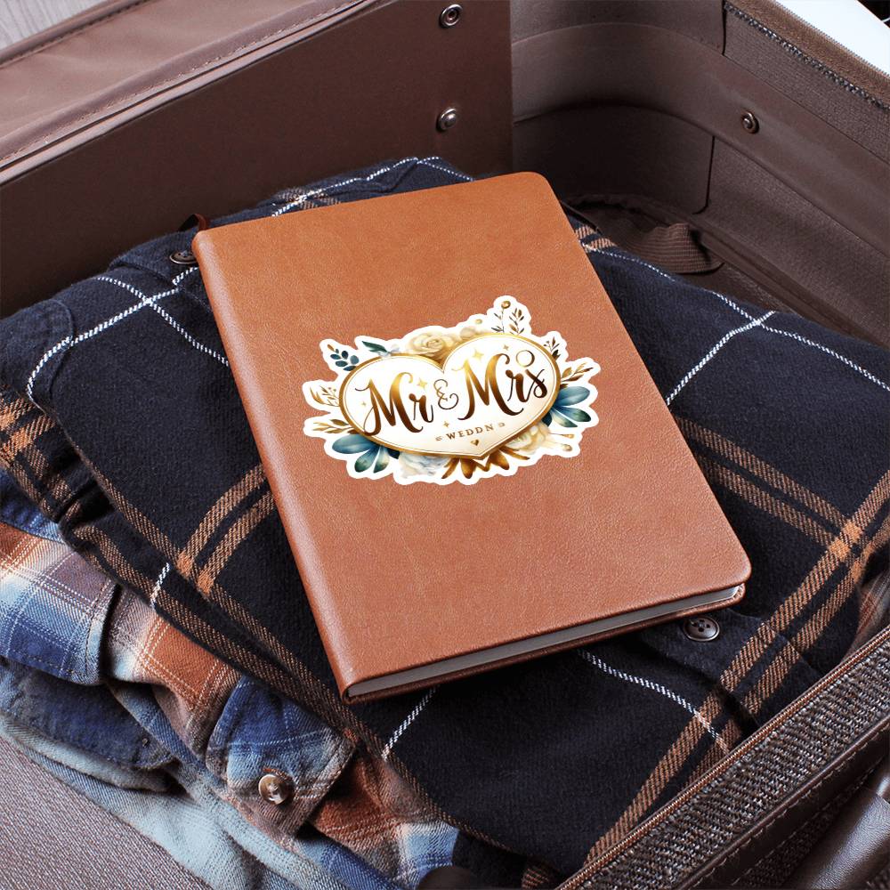 Luxury Wedding Decor Sticker 083 - Vegan Leather Journal