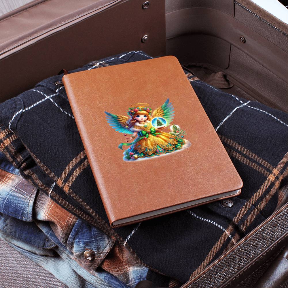 Cute Christmas Angel 011 - Vegan Leather Journal