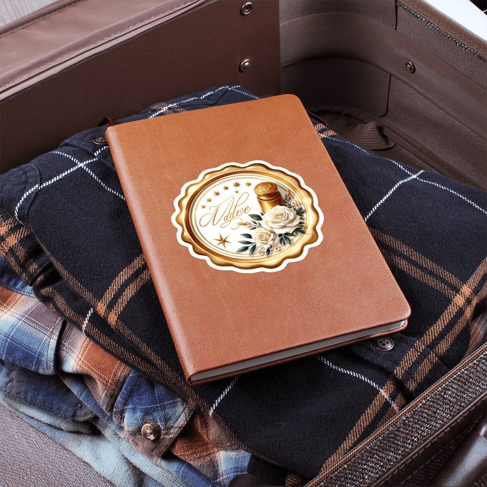 Luxury Wedding Decor Sticker 053 - Vegan Leather Journal