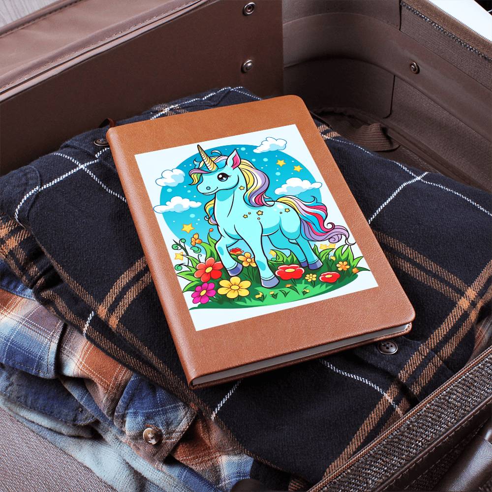 Cute Unicorn 073 - Vegan Leather Journal