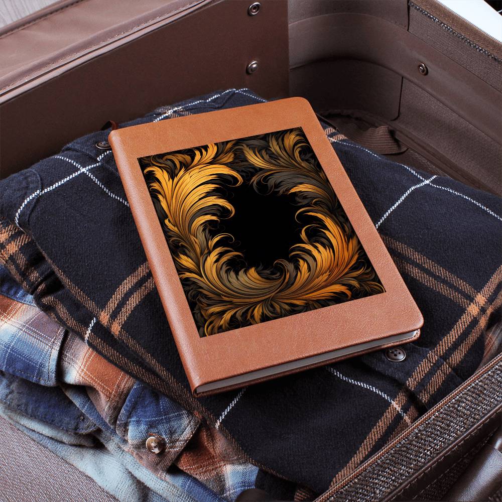 Ornate Gold Cover 008 - Vegan Leather Journal