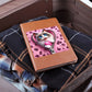 Valentine's Day Cat And Zipper 002 - Vegan Leather Journal