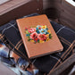 Floral Flower Wreath 059 - Vegan Leather Journal