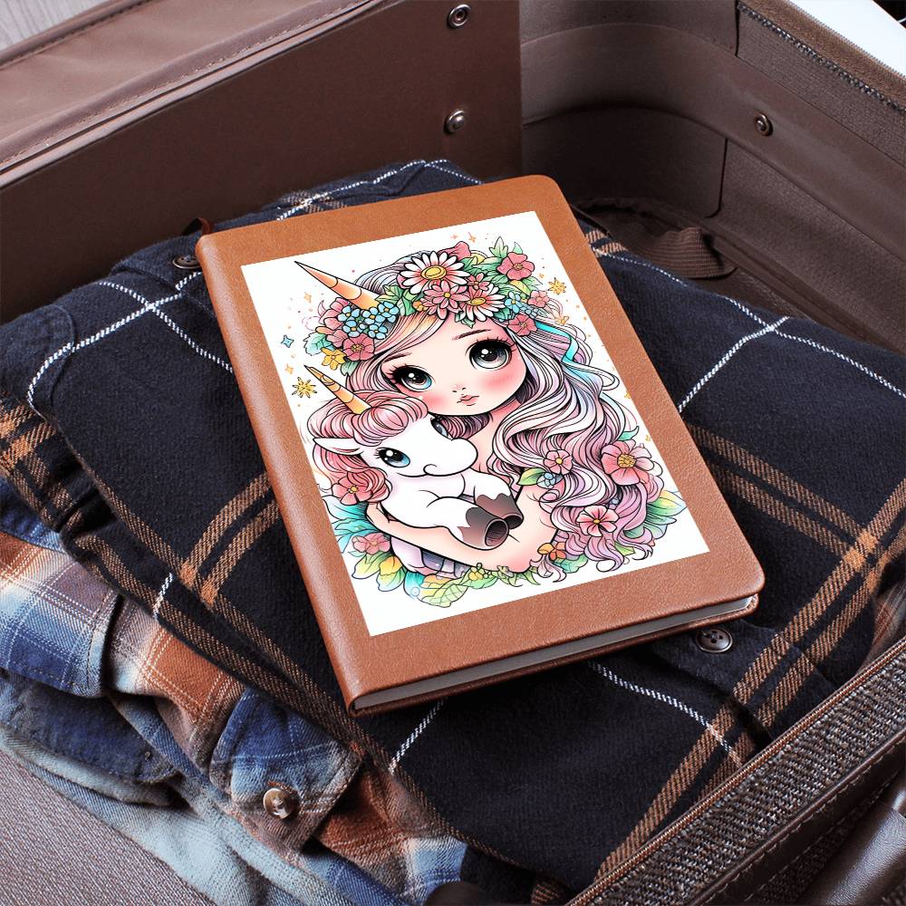 Cute Unicorn 075 - Vegan Leather Journal