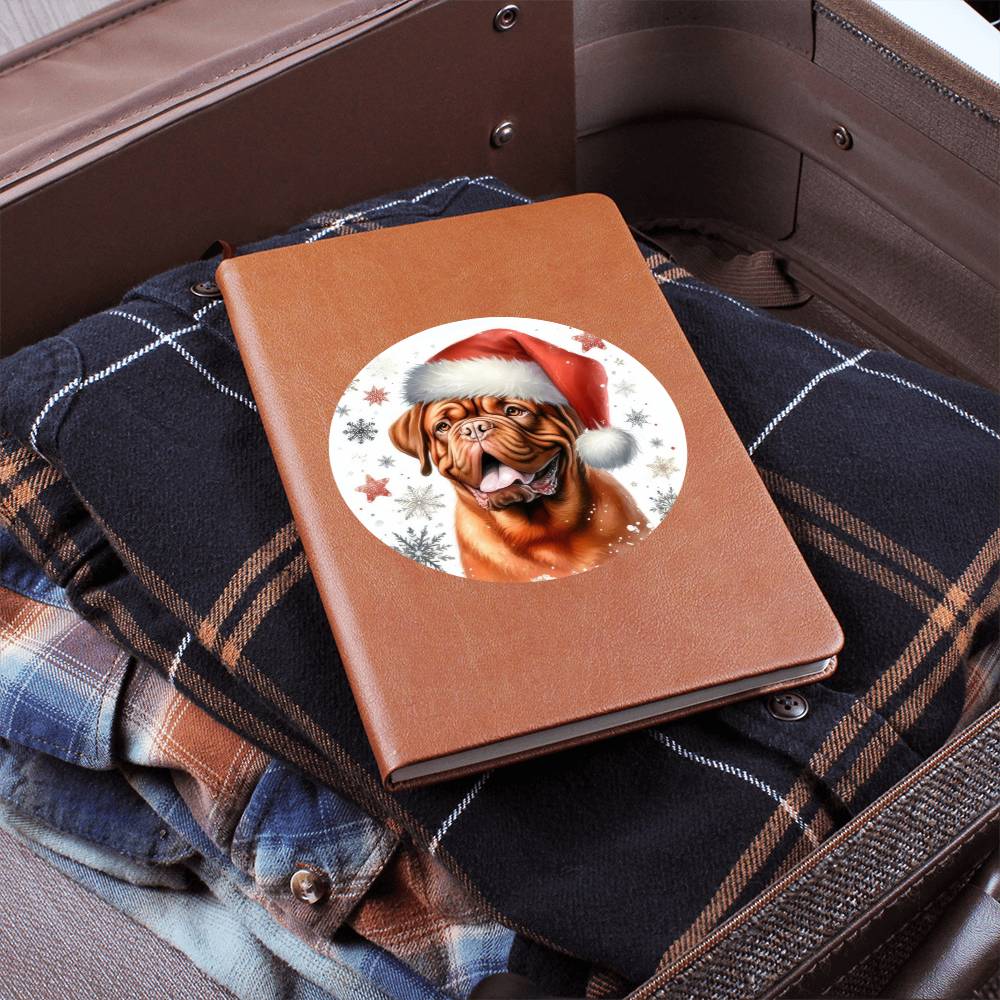 Christmas Dog - Dogue de Bordeaux - Vegan Leather Journal