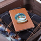 Watercolor Christmas Snow Globe 041 - Vegan Leather Journal