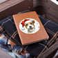 Christmas Dog - Parson Russell Terrier - Vegan Leather Journal
