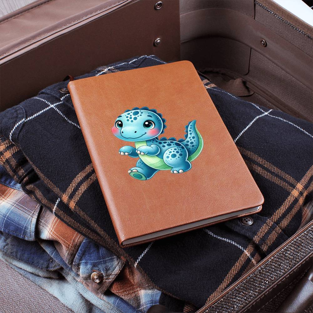 Colorful Baby Dinosaur 067 - Vegan Leather Journal