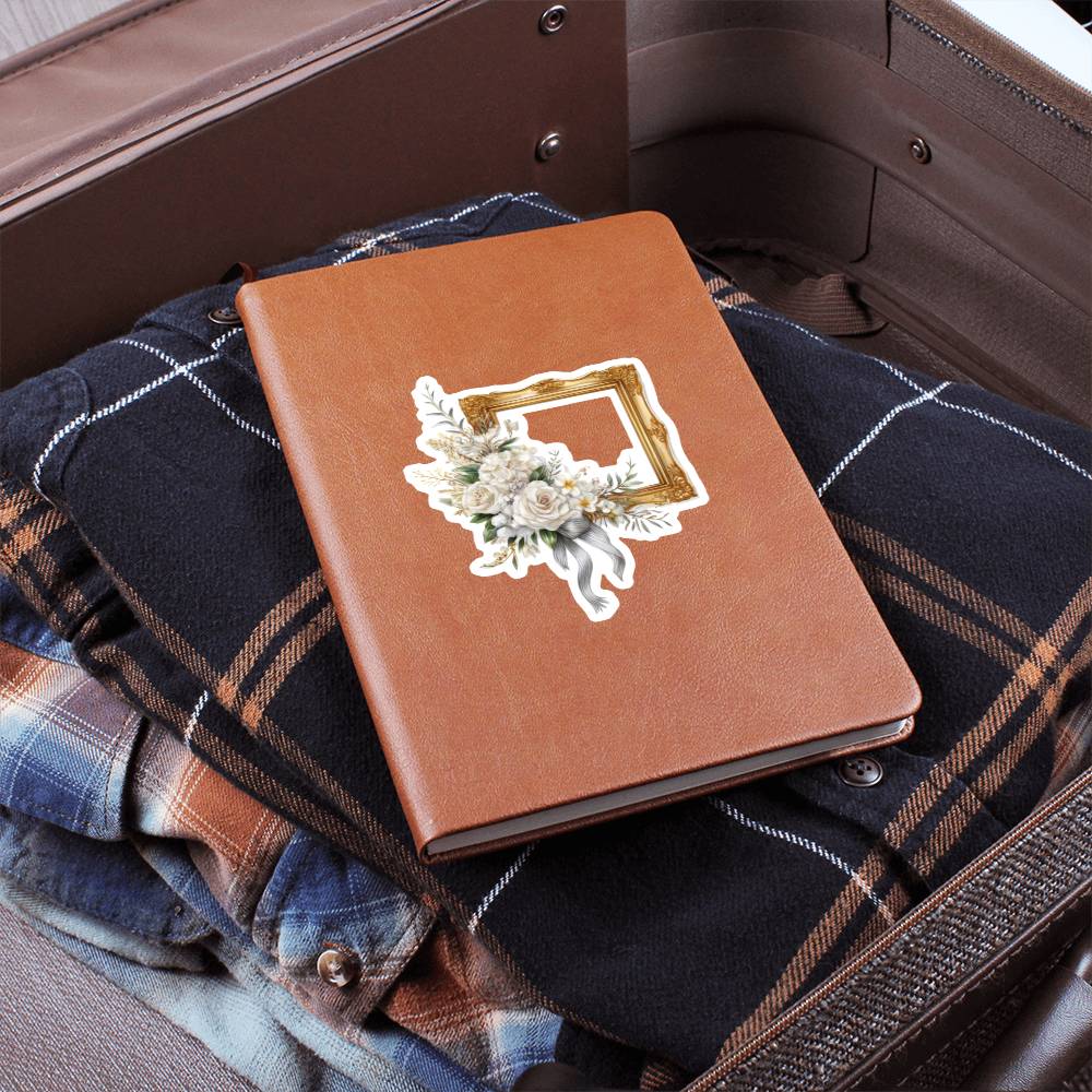 Luxury Wedding Decor Sticker 074 - Vegan Leather Journal