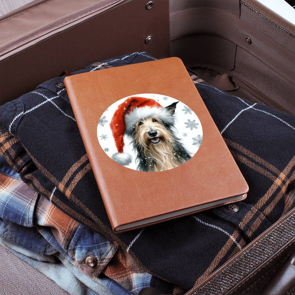 Christmas Dog - Scottish Deerhound - Vegan Leather Journal