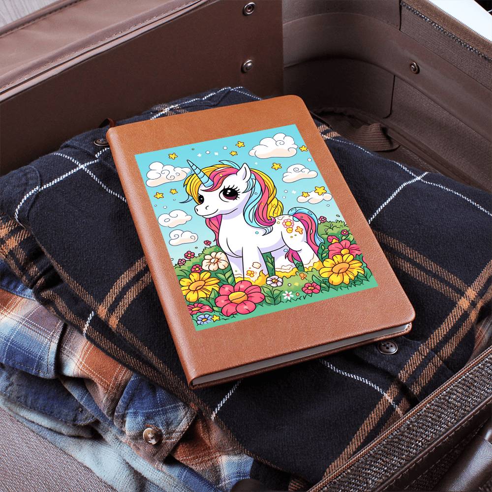 Cute Unicorn 113 - Vegan Leather Journal