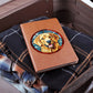 Dog Stained Glass Christmas Design 001 - Vegan Leather Journal