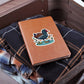 Cute Moorhen sticker 96 - Vegan Leather Journal