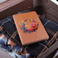 Floral Flower Wreath 122 - Vegan Leather Journal