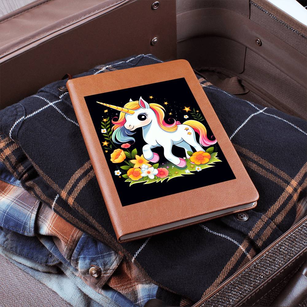 Cute Unicorn 102 - Vegan Leather Journal