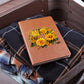 Floral Flower Wreath 044 - Vegan Leather Journal