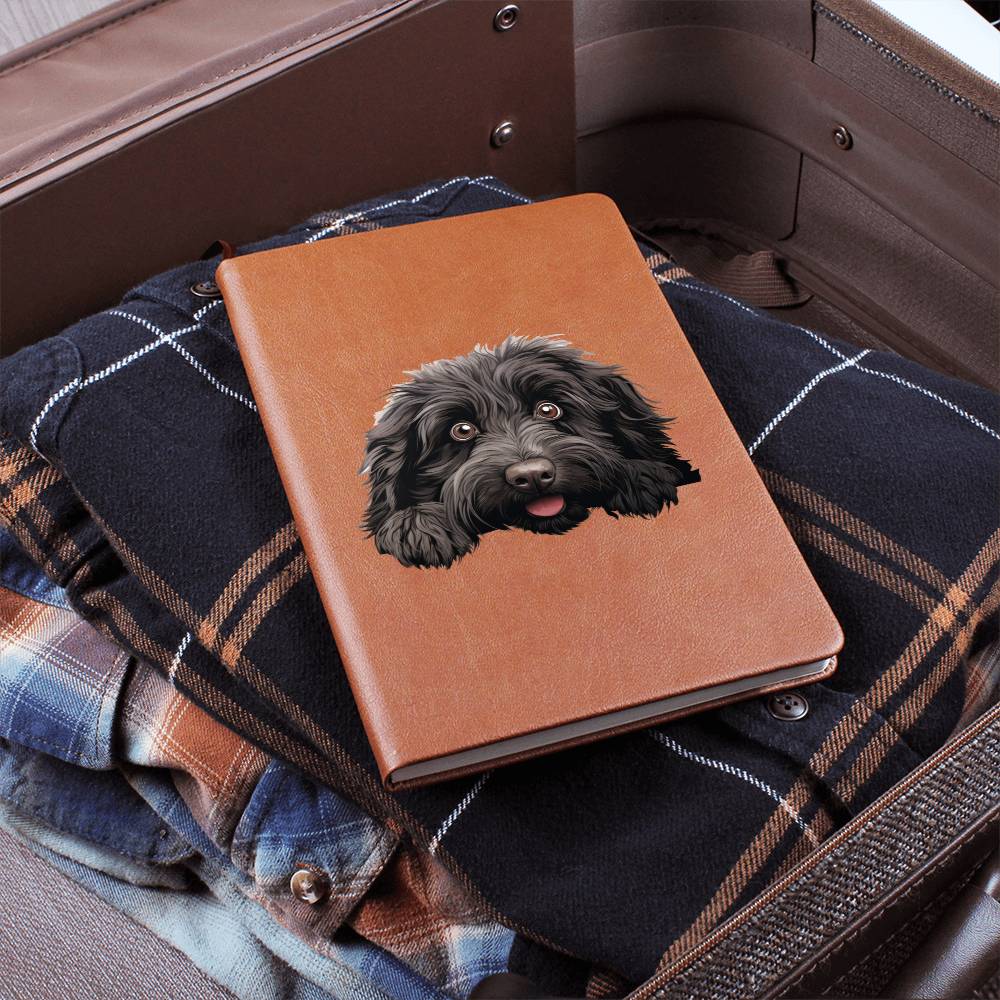 Puli Peeking - Vegan Leather Journal