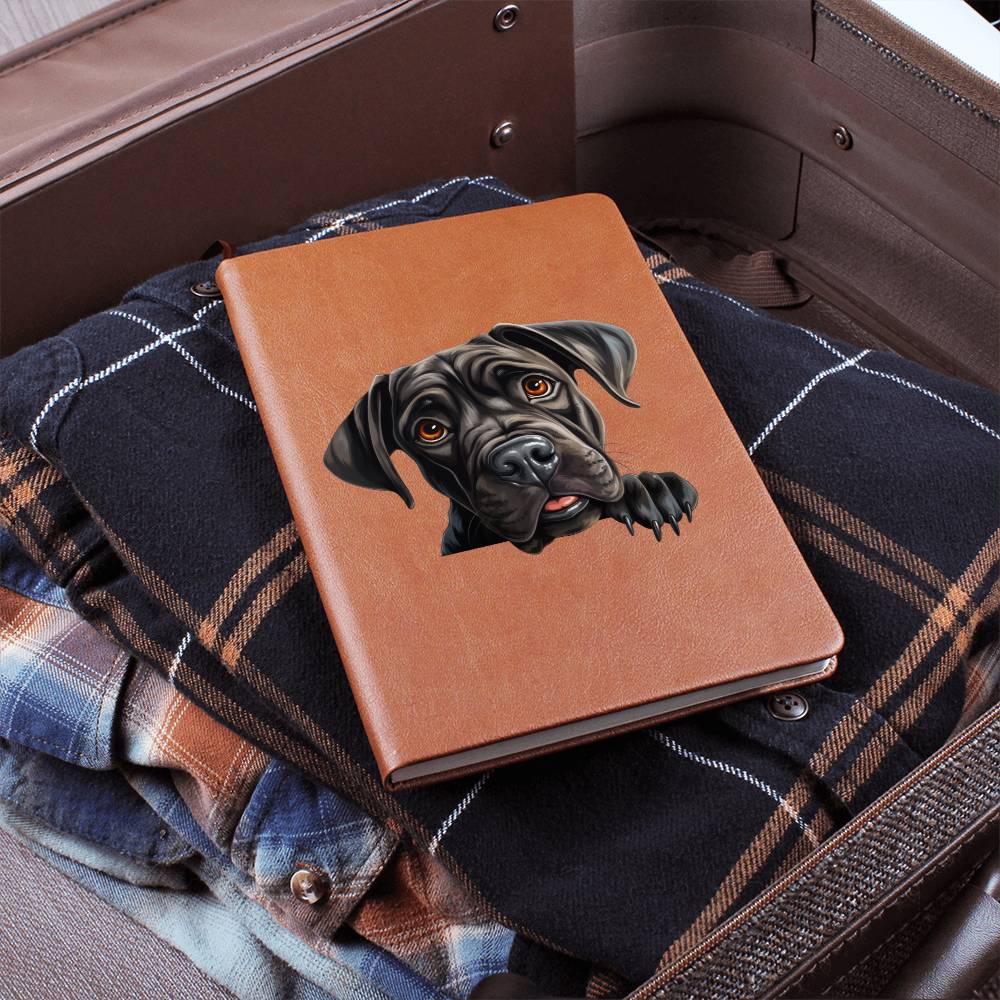 Cane Corso Peeking - Vegan Leather Journal