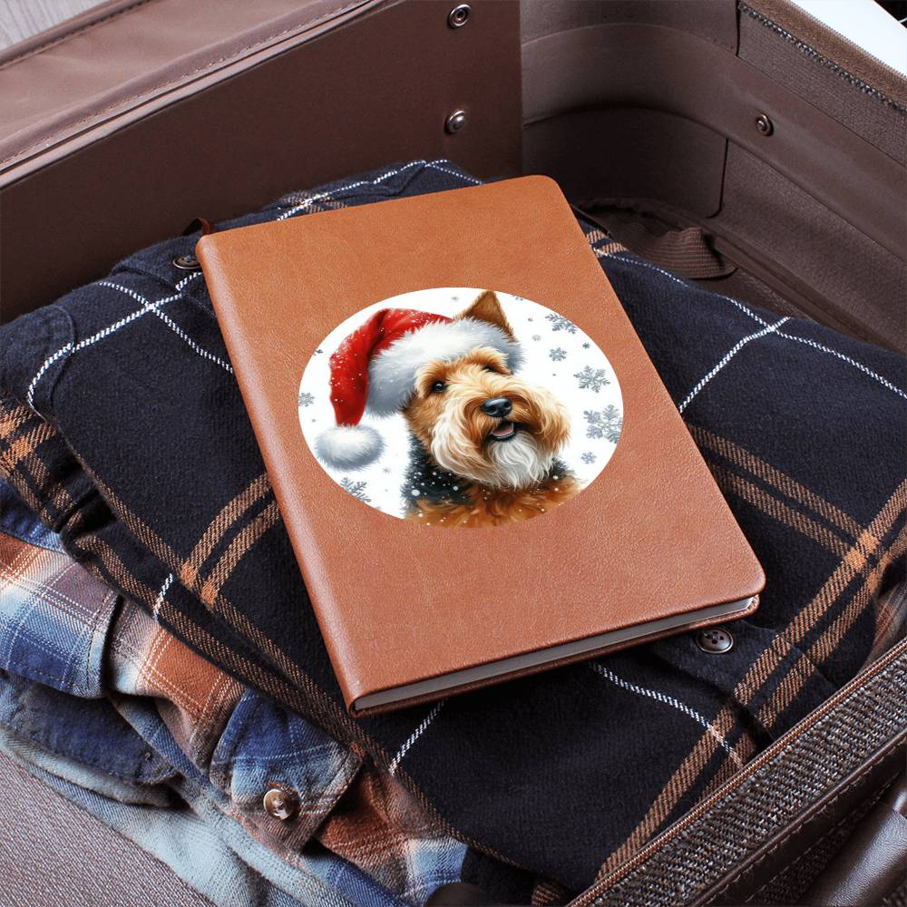Christmas Dog - Welsh Terrier - Vegan Leather Journal