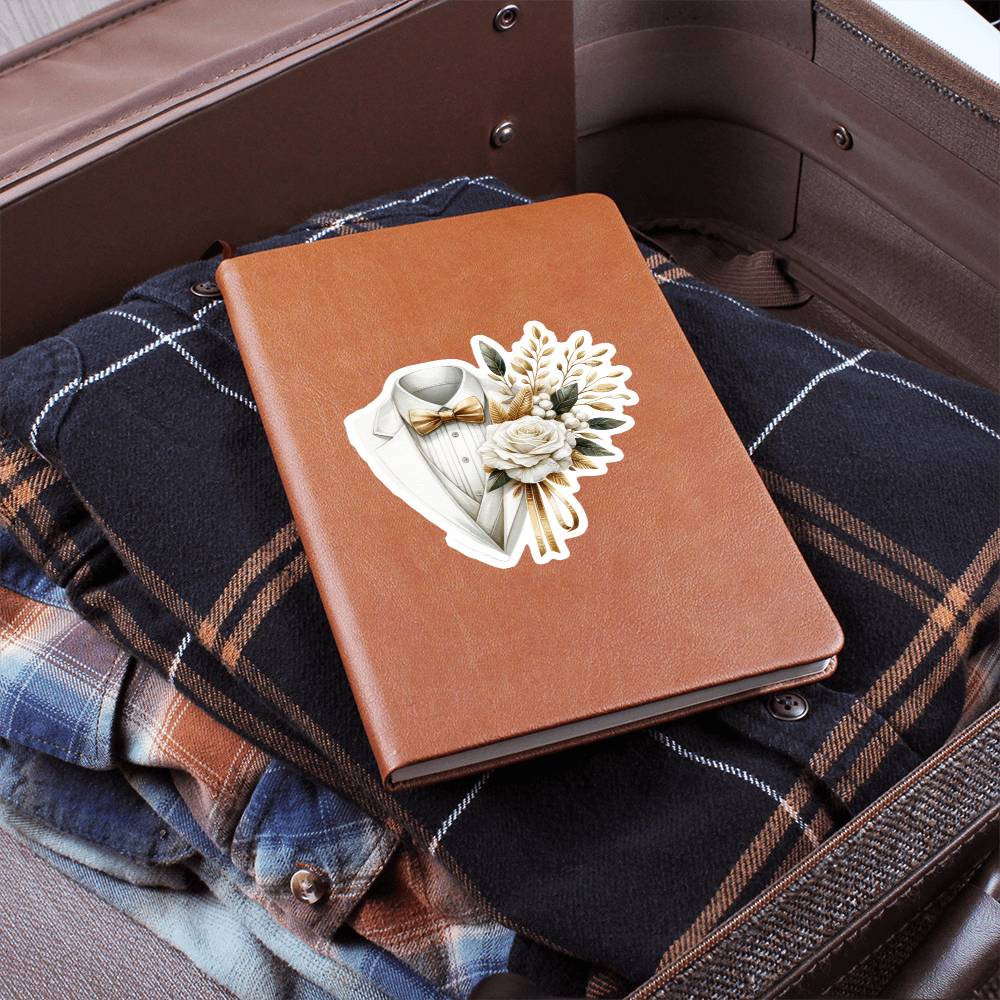 Luxury Wedding Decor Sticker 026 - Vegan Leather Journal