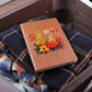 Floral Flower Wreath 058 - Vegan Leather Journal