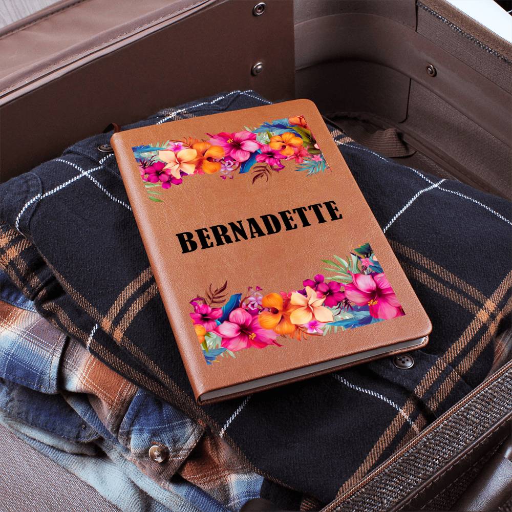 Bernadette (Tropical Flowers) - Vegan Leather Journal
