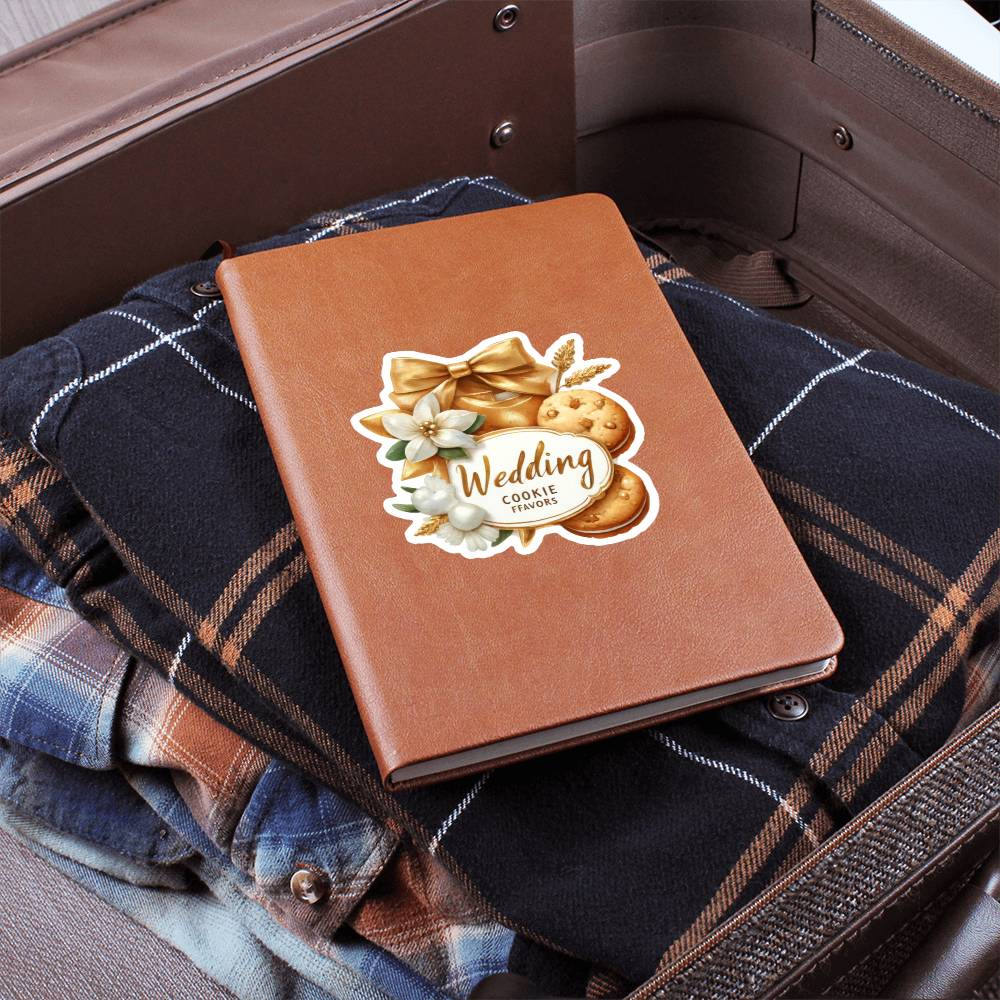 Luxury Wedding Decor Sticker 076 - Vegan Leather Journal