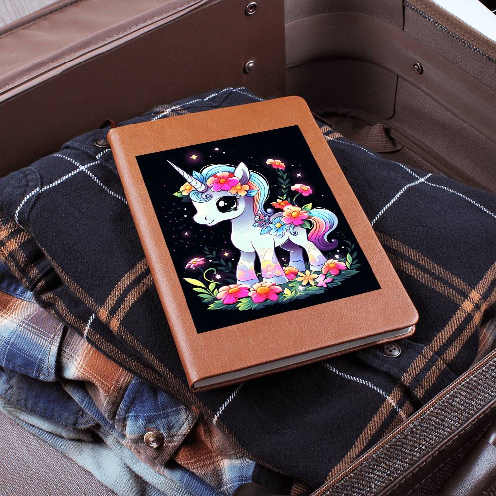 Cute Unicorn 001 - Vegan Leather Journal