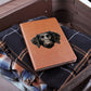 Curly-Coated Retriever Peeking - Vegan Leather Journal
