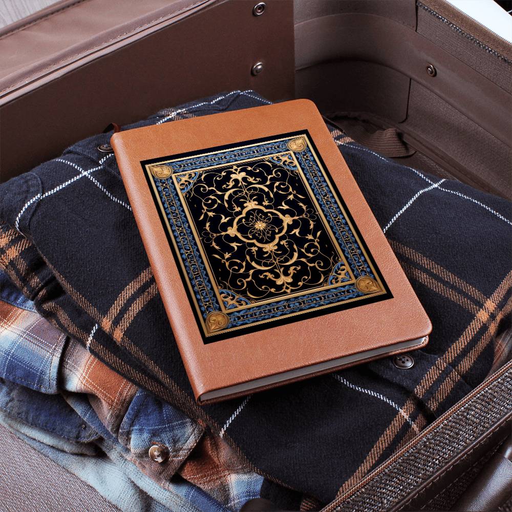 Ornate Gold Cover 014 - Vegan Leather Journal