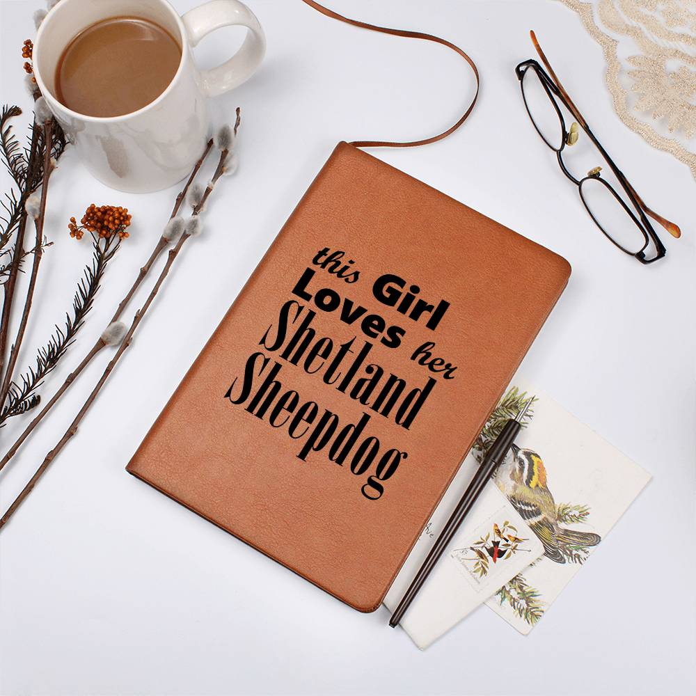 Shetland Sheepdog - Vegan Leather Journal