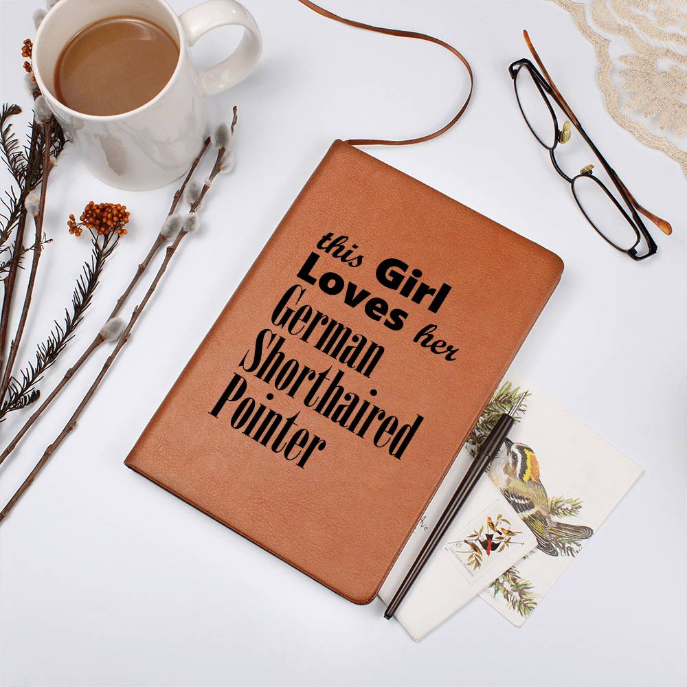 German Shorthaired Pointer - Vegan Leather Journal