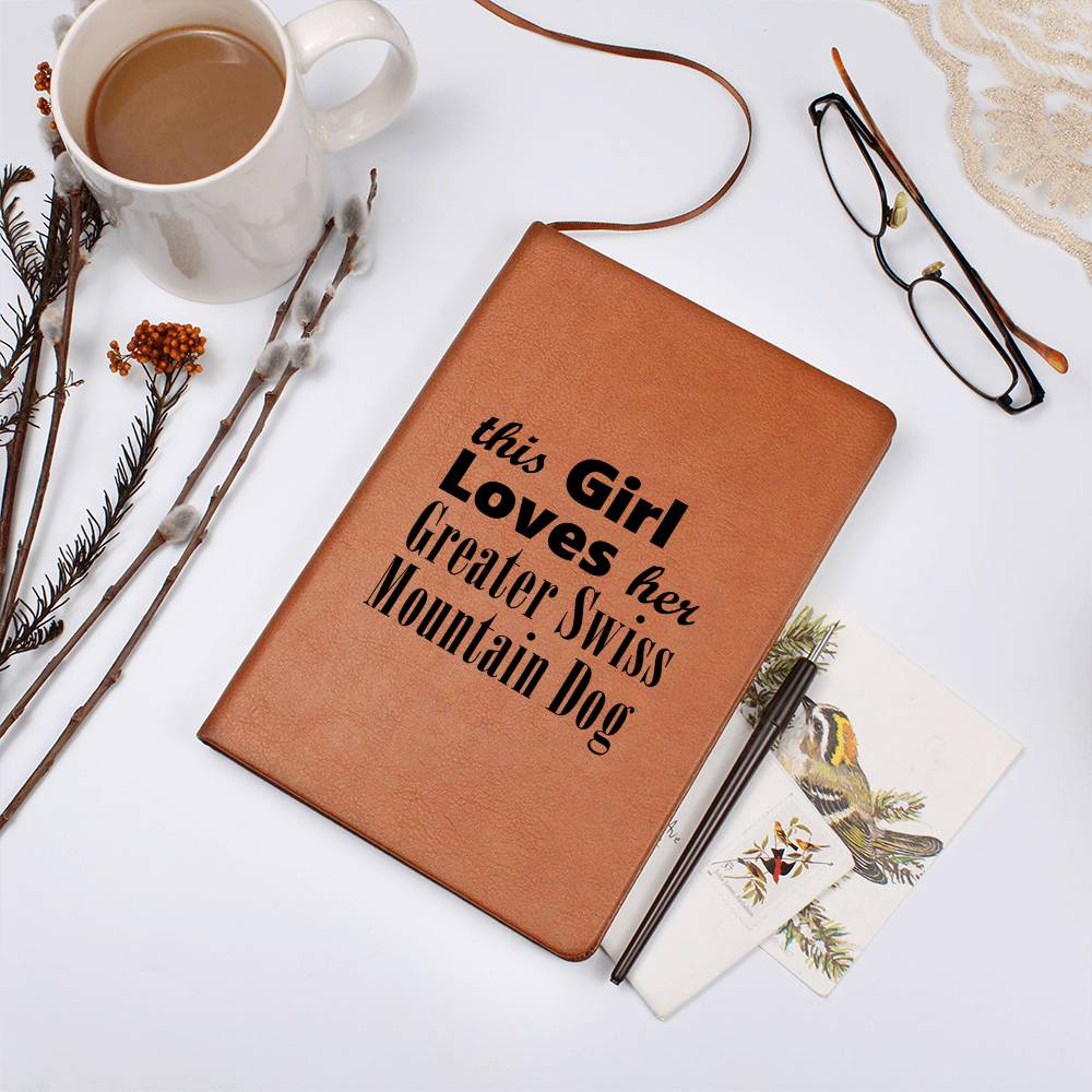 Greater Swiss Mountain Dog - Vegan Leather Journal
