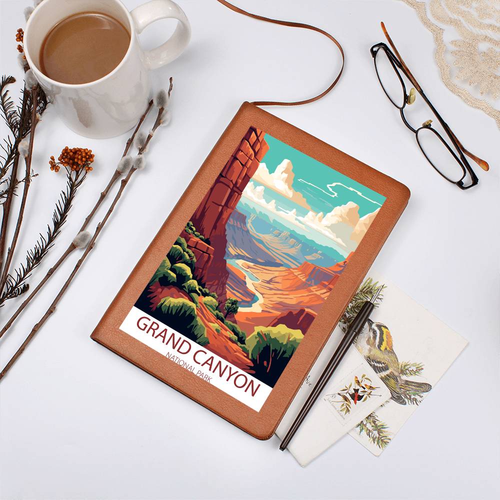 Famous Travel Destinations - Grand Canyon National Park, Arizona - Vegan Leather Journal