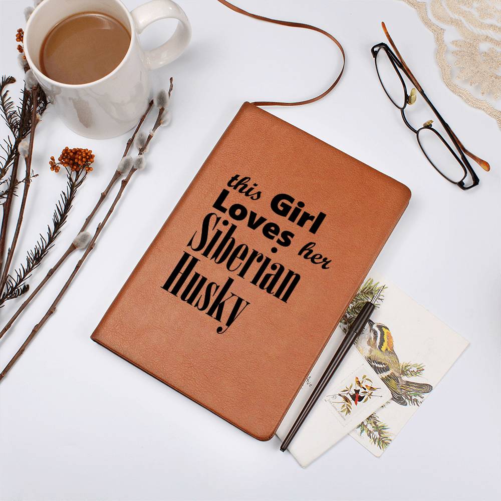Siberian Husky - Vegan Leather Journal