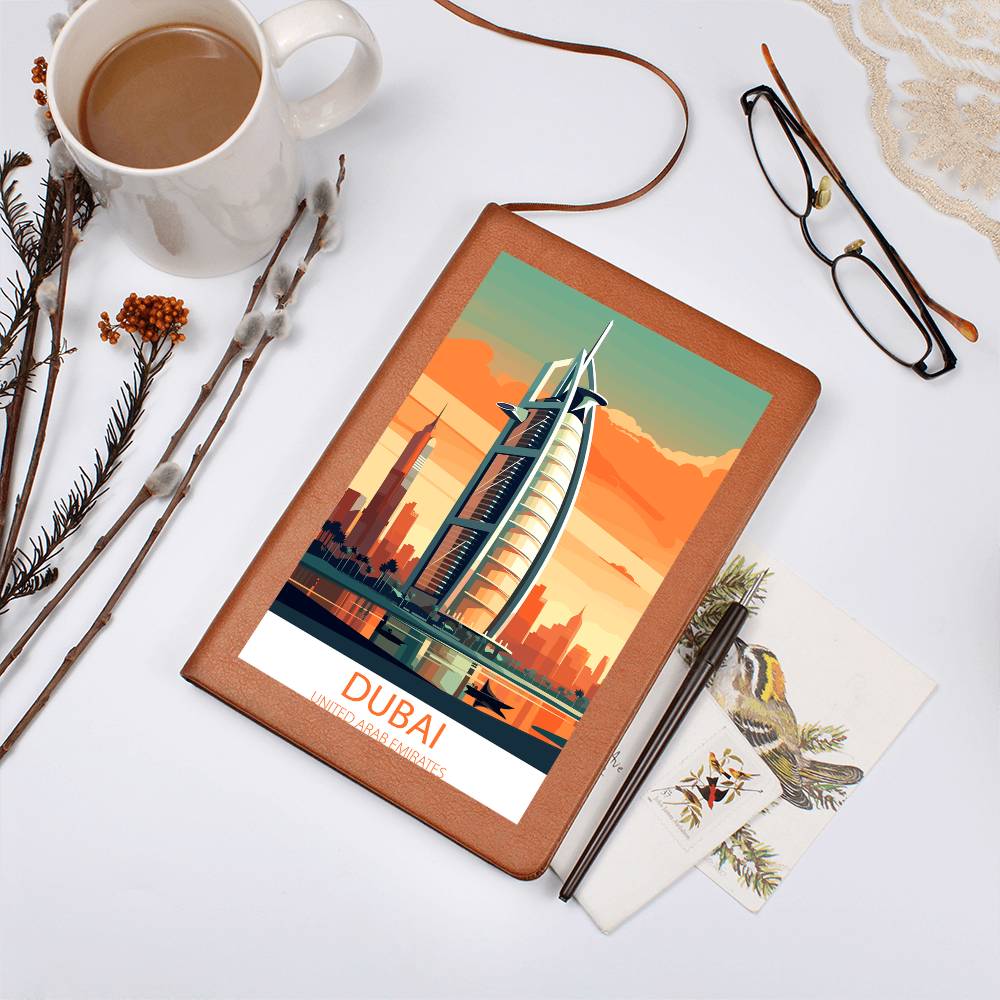 Famous Travel Destinations - Dubai, United Arab Emirates - Vegan Leather Journal