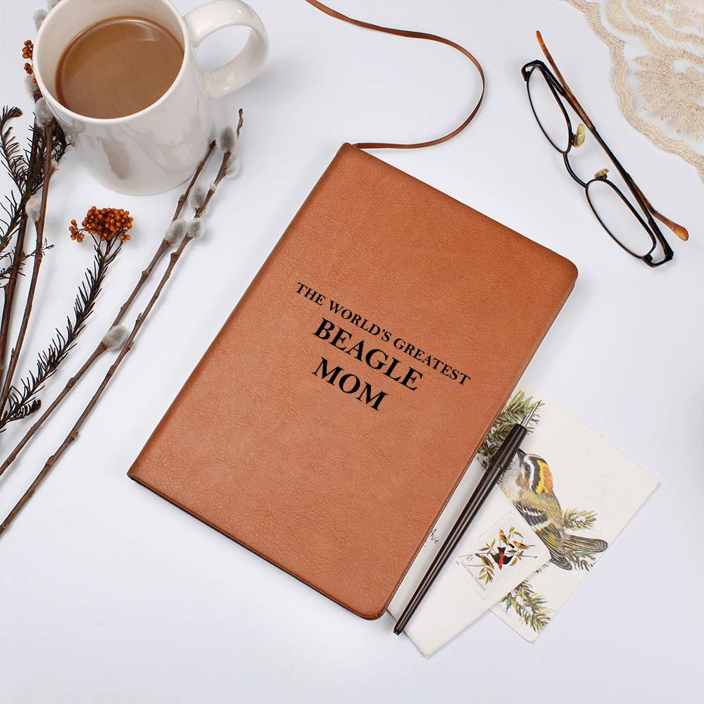 World's Greatest Beagle Mom - Vegan Leather Journal