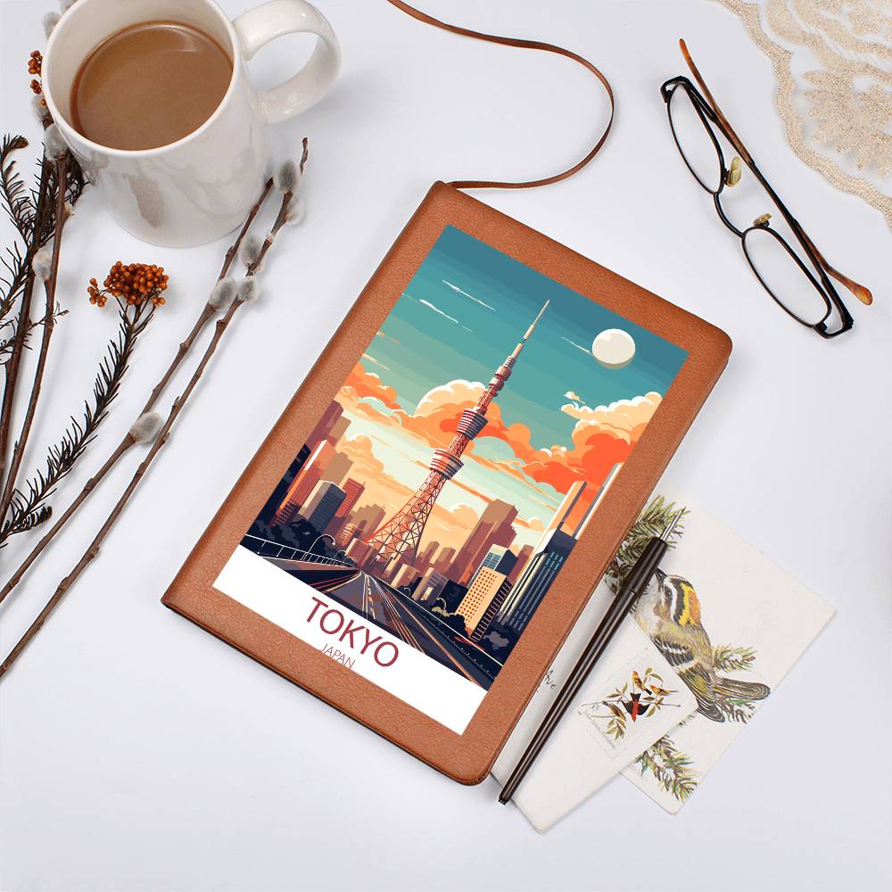 Famous Travel Destinations - Tokyo, Japan - Vegan Leather Journal