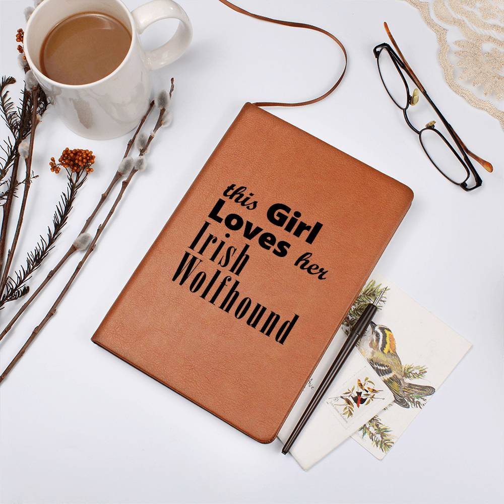 Irish Wolfhound - Vegan Leather Journal