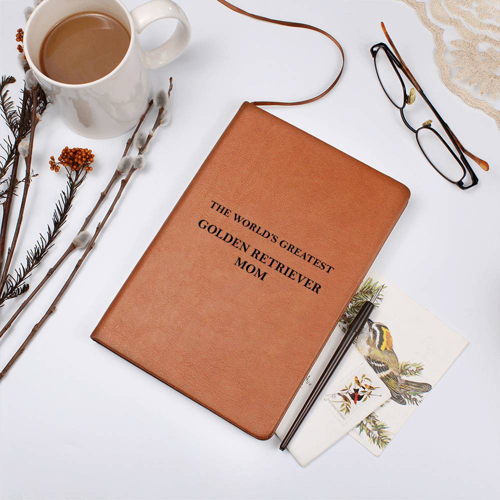 World's Greatest Golden Retriever Mom - Vegan Leather Journal