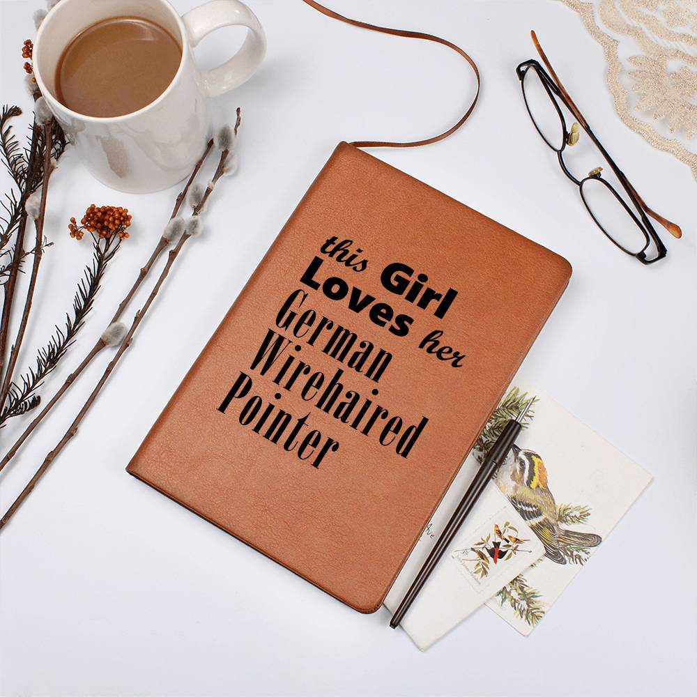 German Wirehaired Pointer - Vegan Leather Journal