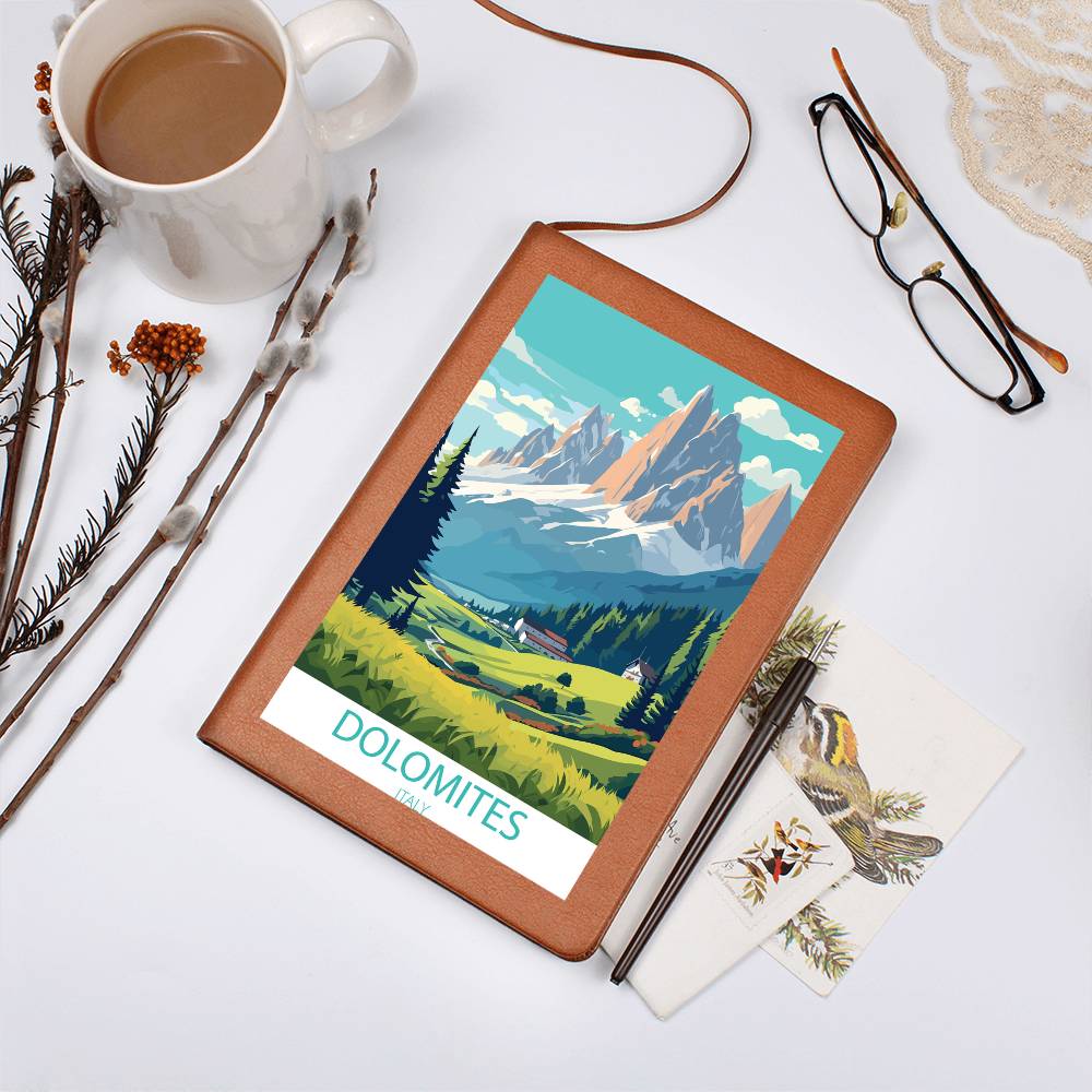 Famous Travel Destinations - Dolomites, Italy - Vegan Leather Journal
