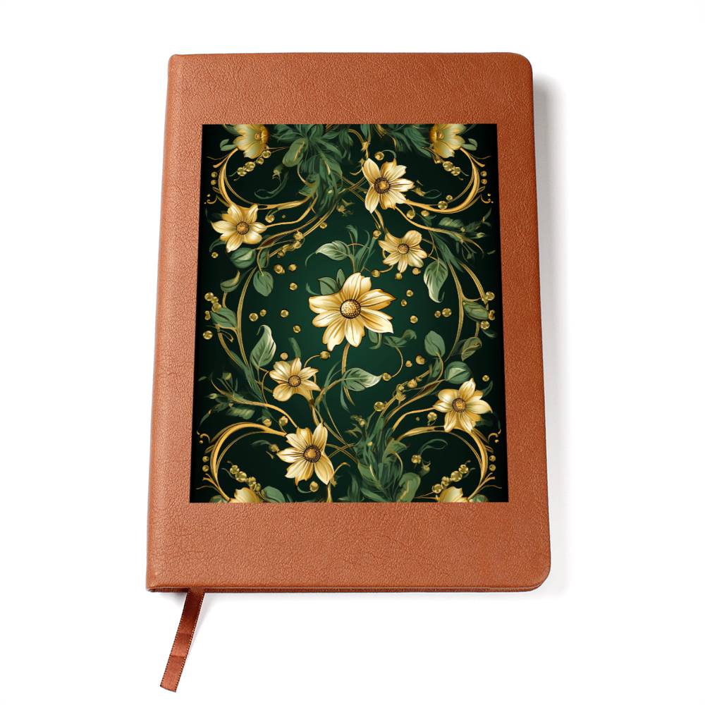 Ornate Gold Cover 086 - Vegan Leather Journal