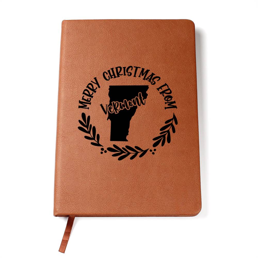 Merry Christmas From Vermont - Vegan Leather Journal