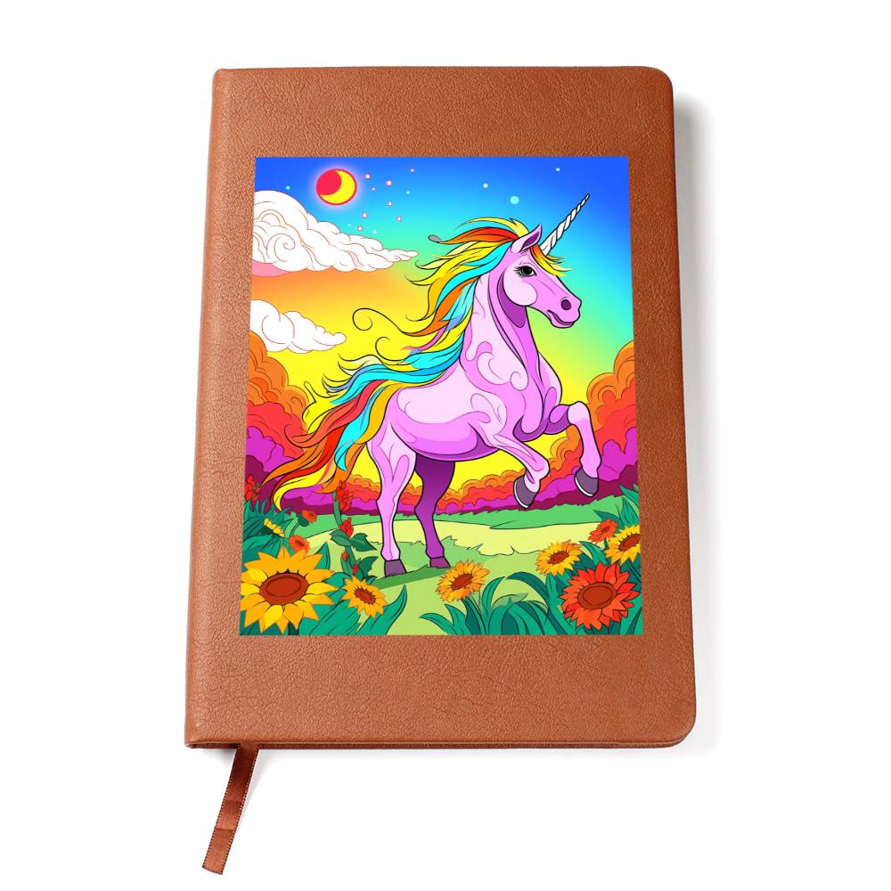 Cute Unicorn 074 - Vegan Leather Journal
