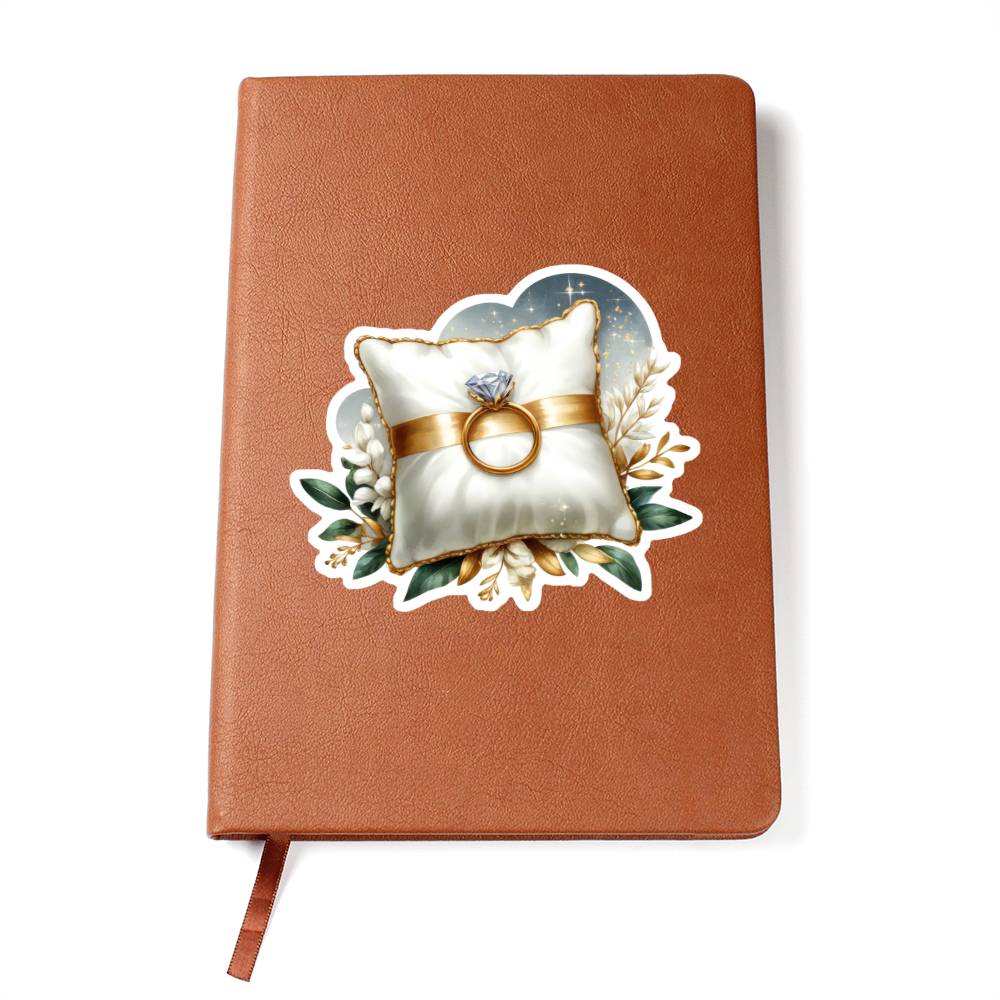 Luxury Wedding Decor Sticker 010 - Vegan Leather Journal
