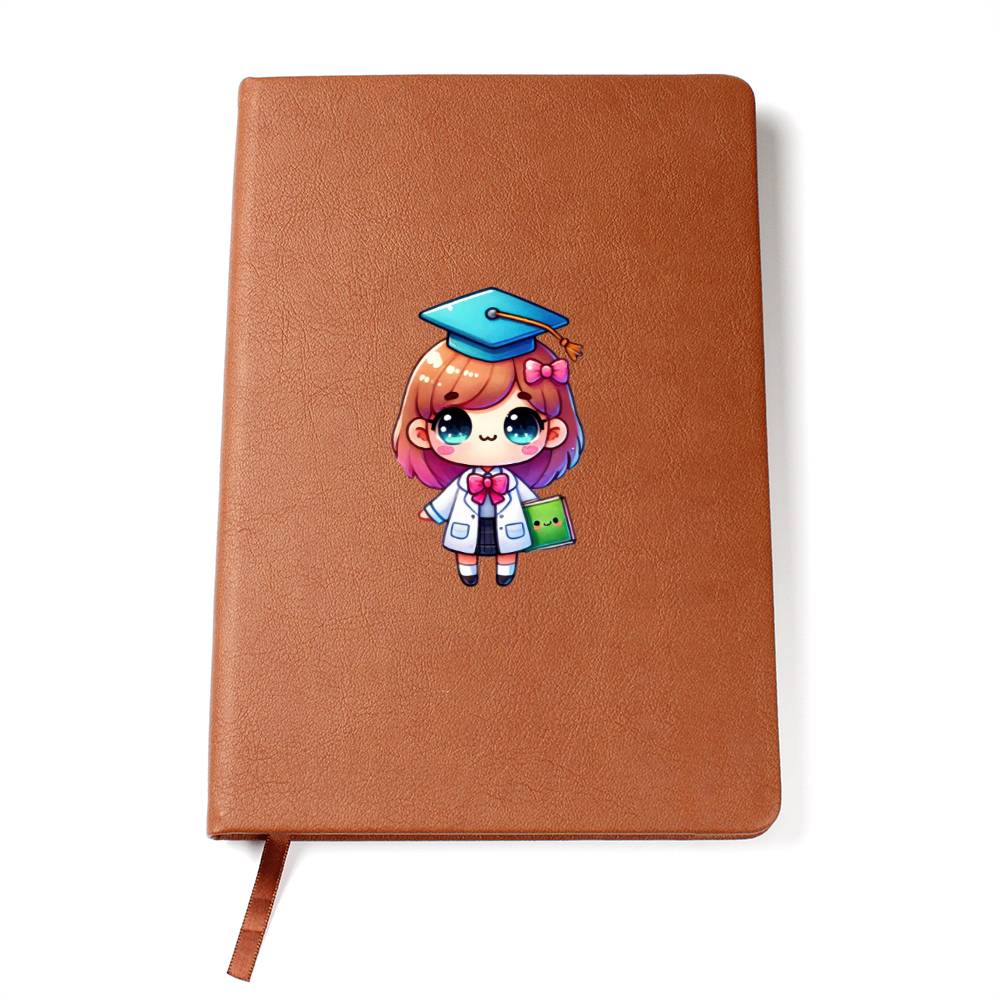 Cute Back to School Sticker 007 - Vegan Leather Journal