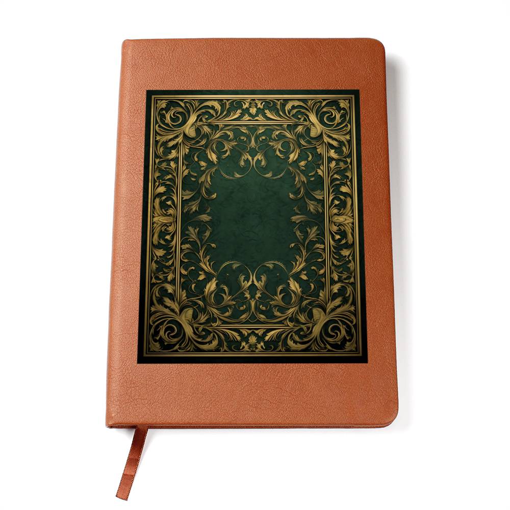 Ornate Gold Cover 032 - Vegan Leather Journal
